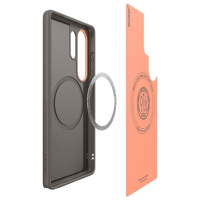 ETUI SPIGEN NANO POP MAG MAGSAFE SAMSUNG GALAXY S25 ULTRA PAPAYA GREY