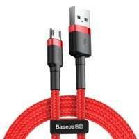 Baseus Cafule Cable wytrzymały nylonowy kabel przewód USB / micro USB QC3.0 1.5A 2M czerwony (CAMKLF-C09)