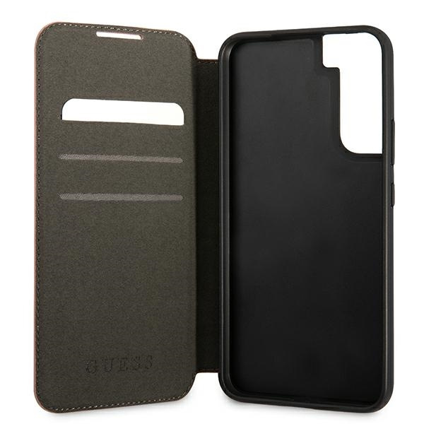 Etui GUESS Samsung Galaxy S22 Plus Book Saffiano Stripes Różowy Case