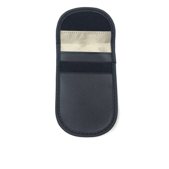 Etui antykradzieżowe na klucze samochodowe blokujące fale radiowe Faraday Box klatka Faradaya 14 cm z 10 cm czarny