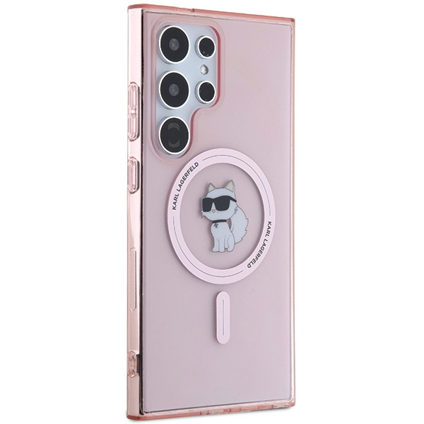 Etui Karl Lagerfeld KLHMS24LHFCCNOP S24 Ultra S928 różowy/pink hardcase IML Choupette MagSafe Case