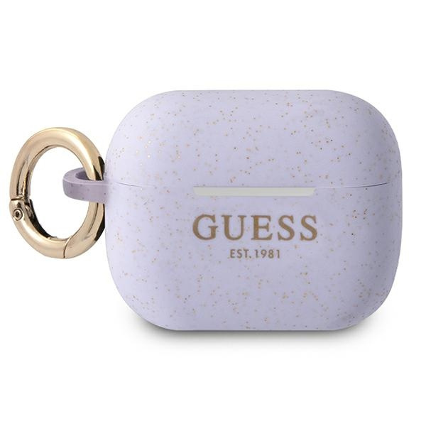Etui GUESS Apple AirPods Pro Silicone Glitter Purpurowy Case