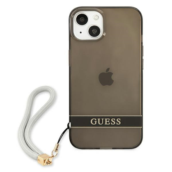 Etui GUESS Apple iPhone 13 Mini Translucent Stap Czarny Hardcase