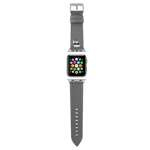 Pasek KARL LAGERFELD Apple Watch 38 40 41mm Strap Saffiano Karl Heads Srebrny