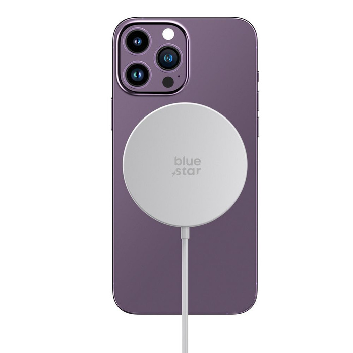 Ładowarka bezprzewodowa BLUE STAR Charing Pad 15w kompatybilna z MagSafe biała