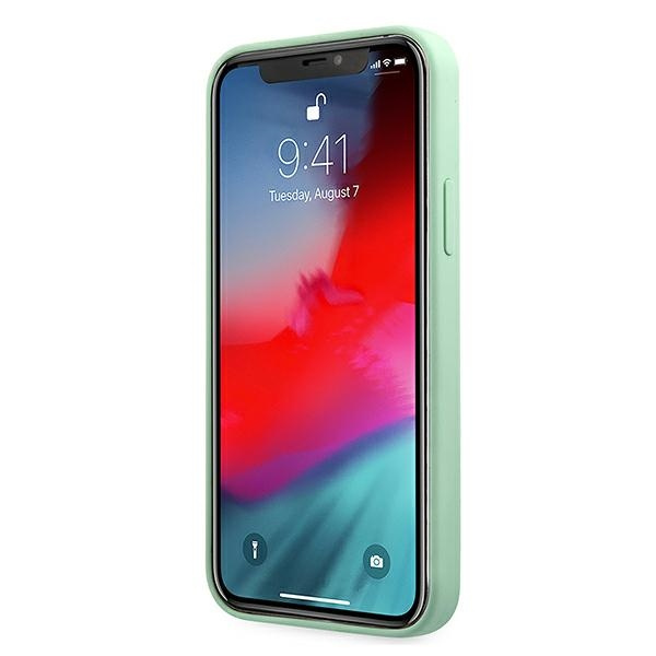 Etui GUESS Apple iPhone 12 Mini Metal Logo Script Zielony Hardcase