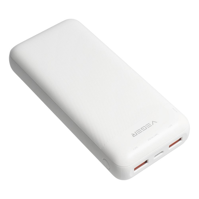 VEGER powerbank 20 000 mAh PD QC3.0 2A 20W L20S (VP2039PD / W2039PD) biały