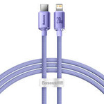 Baseus Crystal Shine Series kabel przewód USB do szybkiego ładowania i transferu danych USB Typ C - Lightning 20W 1,2m fioletowy (CAJY000205)