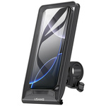 Uchwyt rowerowy USAMS ZJ083 wodoodporny  czarny