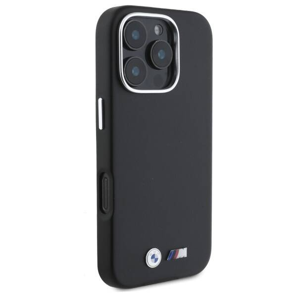 Etui BMW iPhone 16 Pro Max czarny/black hardcase M Smooth Full Wrapped Metal