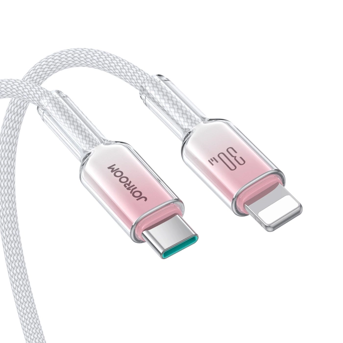 Kabel Joyroom S-A42 Crystal-Clear Series 30W USB-C - Lightning 1,2m - biały