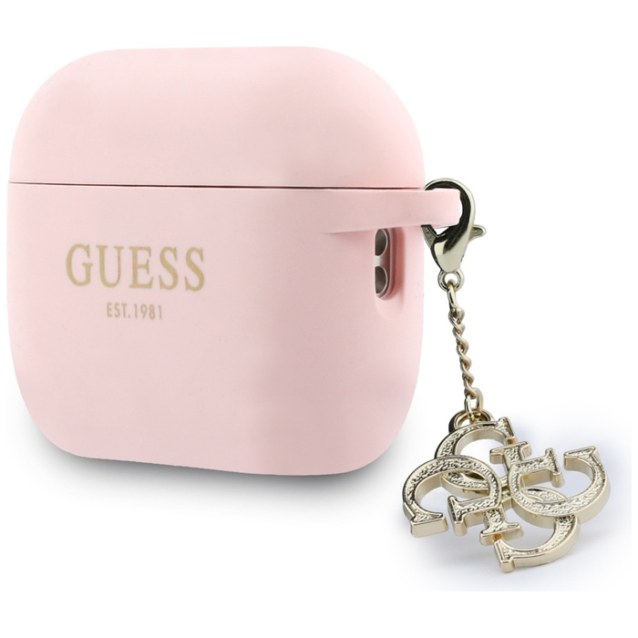 Etui Guess Silicone 4G Charm do AirPods  Pro 3 różowy