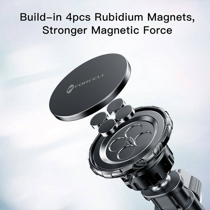 FORCELL F-Grip Excelence uchwyt samochodowy do szyby/deski/kratki magnetyczny czarny