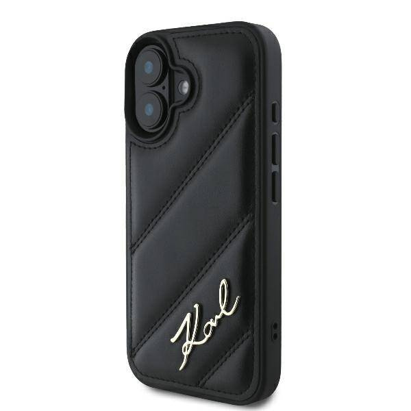 Etui Karl Lagerfeld iPhone 16 Plus 6.7" czarny/black hardcase Quilted Signature