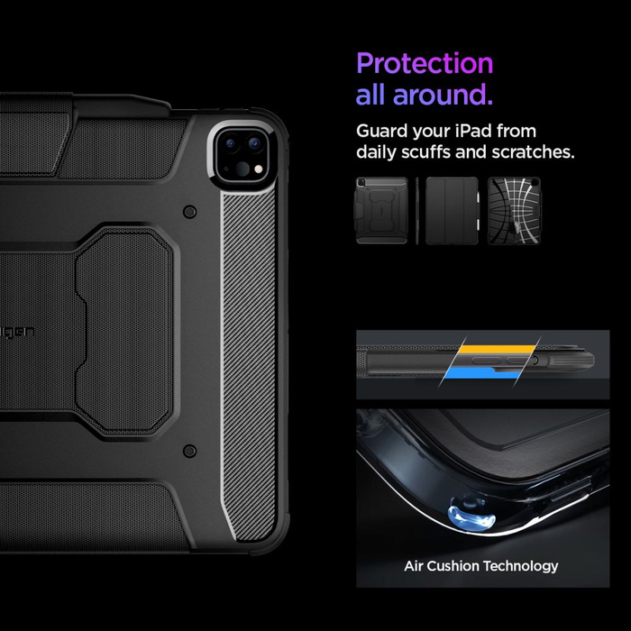 ETUI SPIGEN RUGGED ARMOR ”PRO” IPAD PRO 13 7 / 2024 BLACK