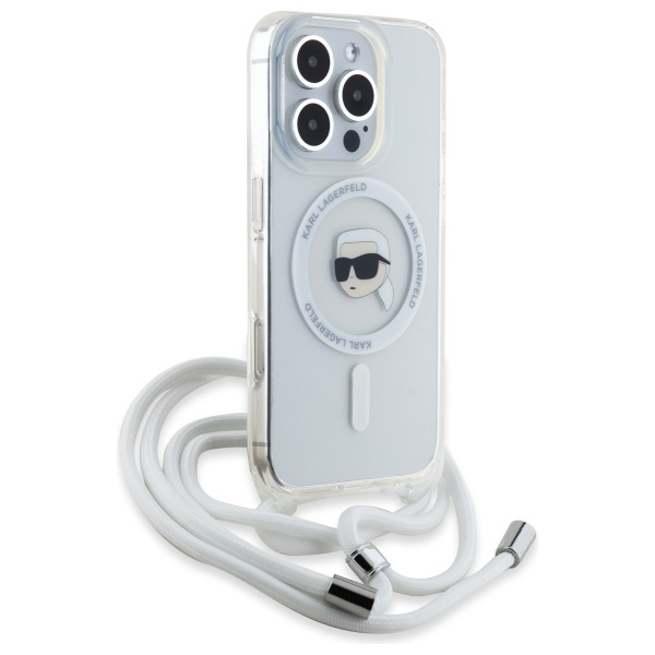 Etui Karl Lagerfeld iPhone 16 Pro Max 6.9" hardcase transparent Crossbody IML Karl Head Magsafe