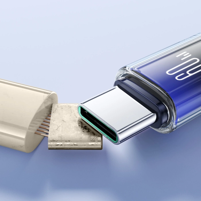 Kabel Joyroom S-A42 Crystal-Clear Series 60W USB-C - USB-C 1,2m - czarny