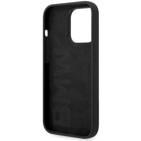 Etui Bmw Bmhcp15lsilbk Iphone 15 Pro 6.1" Czarny/black Silicone Metal Logo Case