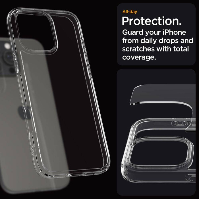 ETUI SPIGEN ULTRA HYBRID IPHONE 16 PRO MAX CRYSTAL CLEAR