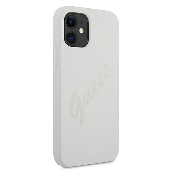 Etui GUESS Apple iPhone 12 Mini Script Vintage Kremowy Hardcase