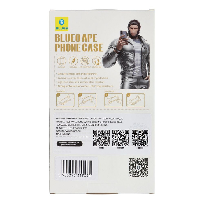 BLUEO APE Phone Case - Apple iPhone 16 Pro czarny