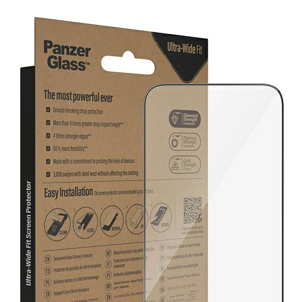 SZKŁO PanzerGlass Ultra-Wide Fit iPhone 14 Pro Max 6,7" Screen Protection Antibacterial Easy Aligner Included 2786