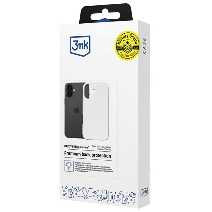 Etui 3MK Hardy MagSilicone do Apple      iPhone 16 Plus biały