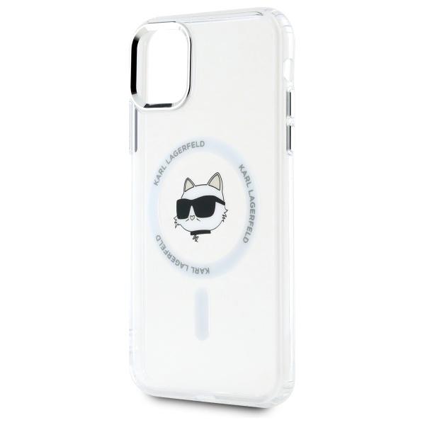 Karl Lagerfeld KLHMN61HLSCHH iPhone 11    / Xr 6.1" biały/white hardcase IML Metal Choupette Head MagSafe