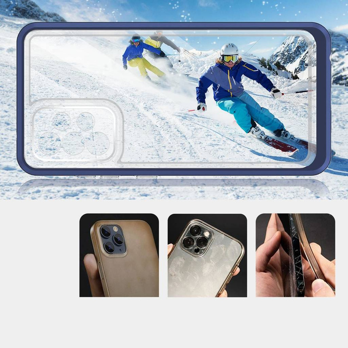 Etui Clear 3in1 etui do Samsung Galaxy A33 5G żelowy pokrowiec z ramką niebieski