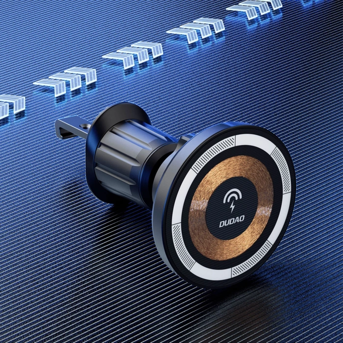 Uchwyt magnetyczny z ładowarką indukcyjną MagSafe na kokpit 15W Dudao F12MAX+ - czarna