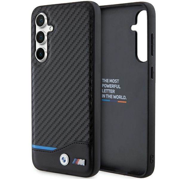 Etui BMW BMHCS23FE22NBCK Samsung Galaxy S23 FE S711 czarny/black Leather Carbon Case