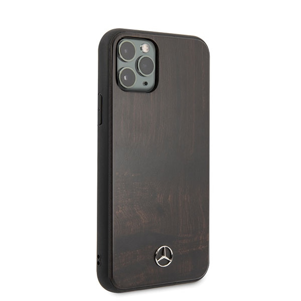 Etui MERCEDES Apple iPhone 11 Pro Wood Line Rosewood Brązowy Case