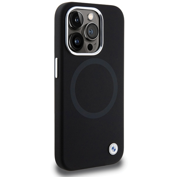 Etui Bmw Bmhmp15lsilbk2 Iphone 15 Pro 6.1" Czarny/black Signature Liquid Silicone Magsafe Case