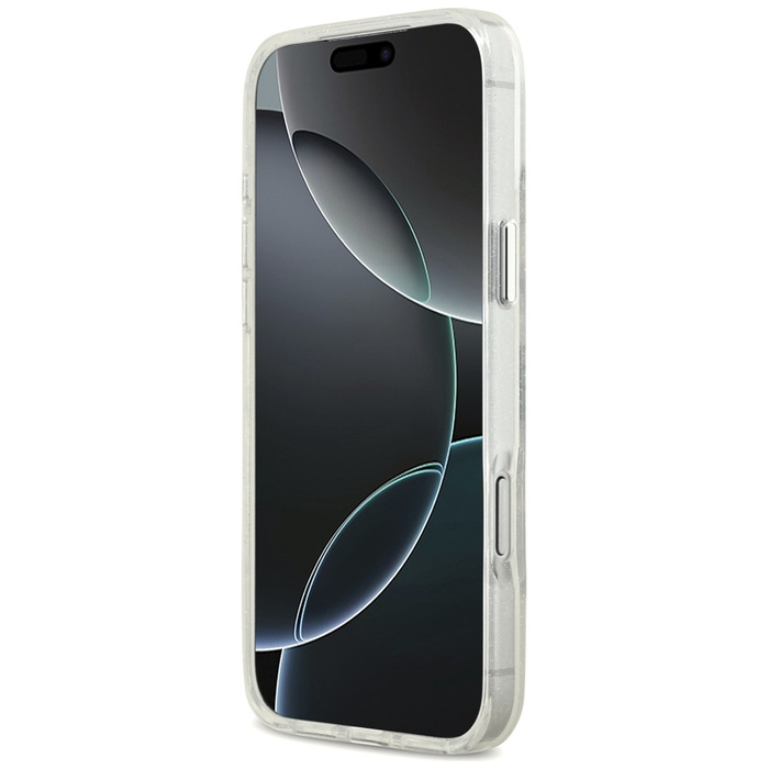 Etui Karl Lagerfeld IML Glitter Karl &   Choupette Sketch Logo MagSafe do iPhone 17 Pro Max przezroczysty