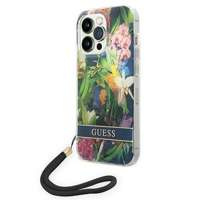 Etui GUESS Apple iPhone 14 Pro Max Flower Strap Niebieski Hardcase