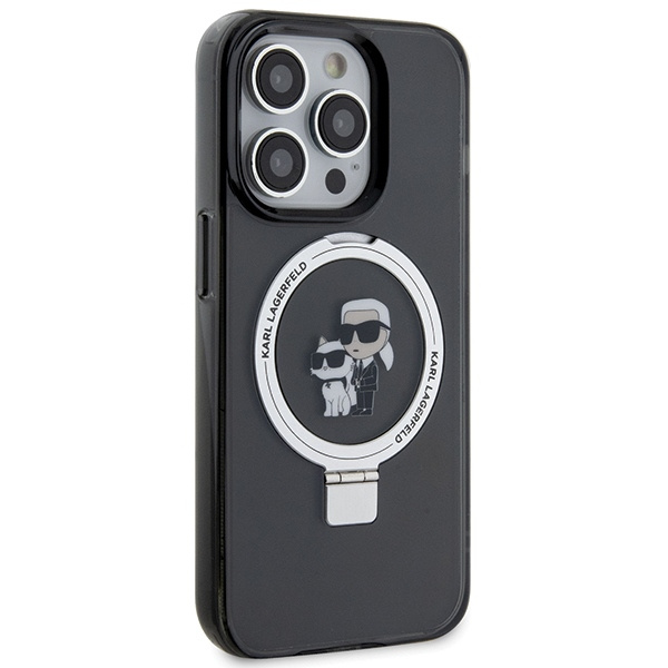 Etui Karl Lagerfeld KLHMP13LHMRSKCK iPhone 13 Pro 6.1" czarny/black hardcase Ring Stand Karl&Choupettte MagSafe Case