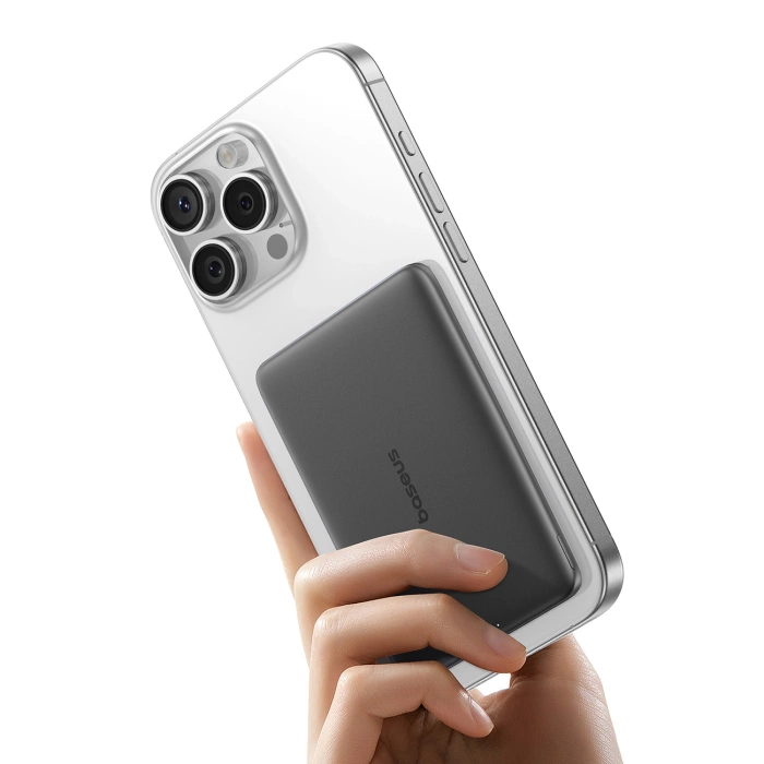 Powerbank Baseus PicoGo AM41 Ultra-Slim 5000mAh 20W kompatybilny z MagSafe z kablem Baseus Simple USB-C 60W 30cm - czarny