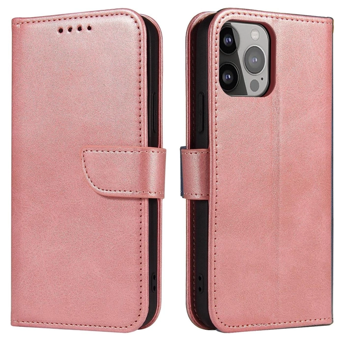 Etui Magnet Case do Samsung A55 z klapką i portfelem - różowe