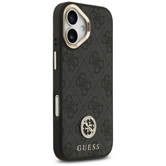 Etui Guess 4G Strass Logo & Big Strap    Metal Buttons MagSafe do iPhone 17 czarny