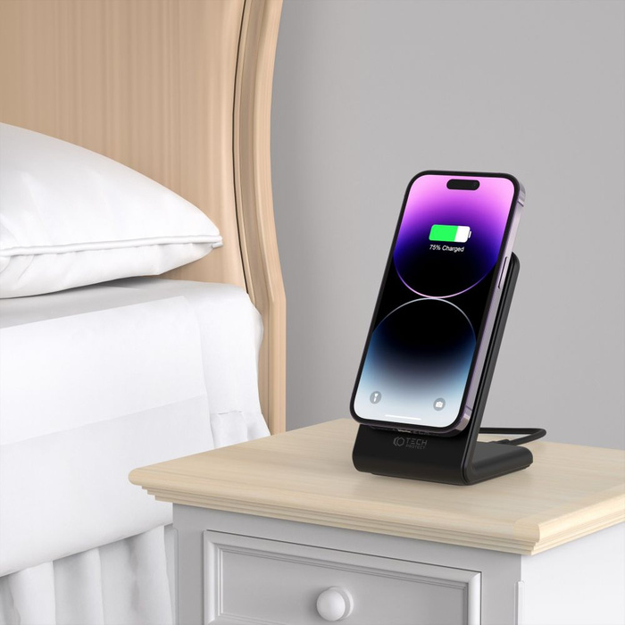 ŁADOWARKA TECH-PROTECT QI15W-A23 MAGNETIC MAGSAFE WIRELESS CHARGER BLACK