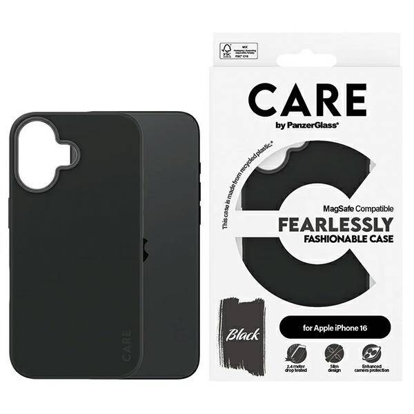 Etui CARE by PanzerGlass Fashion Case iPhone 16 6.1" czarny/black MagSafe 1377