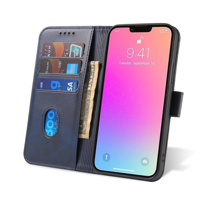 Etui Magnet Case etui do Samsung Galaxy A54 5G pokrowiec z klapką portfel podstawka niebieskie Case