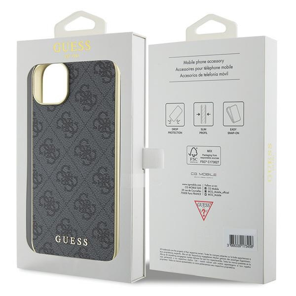 Etui Guess GUHCP15MGF4GGR iPhone 15 Plus 6.7" szary/grey hardcase 4G Charms Collection Case