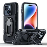 Etui Joyroom Dual Hinge Etui iPhone 14 Pancerny Pokrowiec Z Podstawką Uchwytem Ring Holder Czarne Case