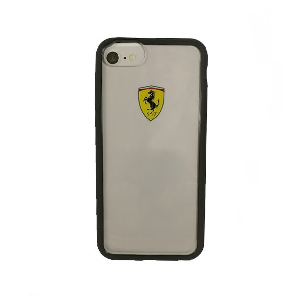Etui FERRARI Apple iPhone 7 8 Bezbarwny Czarny Case