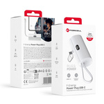 Powerbank Forcell F-Energy Power Plug F5K3 PD 20W 5000 mAh z wbudowanym złączem USB C biały