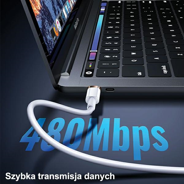 Kabel USAMS USB-C Apple Lightning U63 PD 1,2m Fast Charge 20W SJ484USB02 US-SJ484 Biały