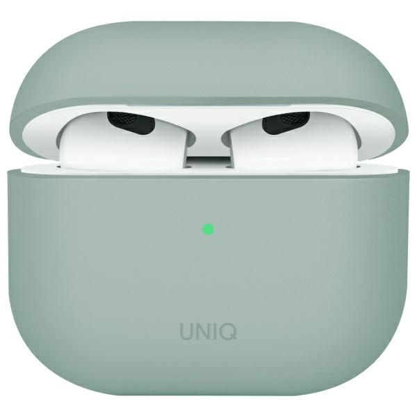 UNIQ etui Lino AirPods 4 Silicone        zielony/iceplant green