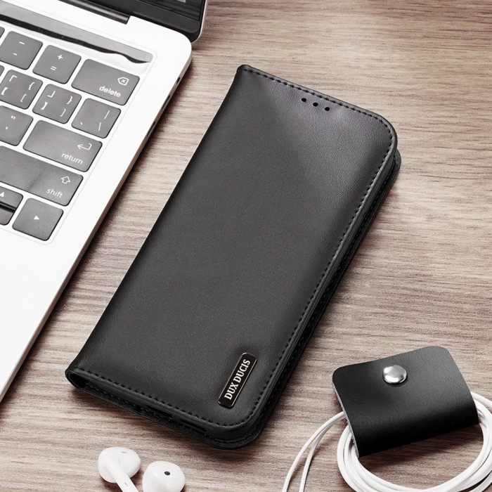 Etui Dux Ducis Hivo na Samsung Galaxy S25 Edge z klapką i ochroną RFID - czarne