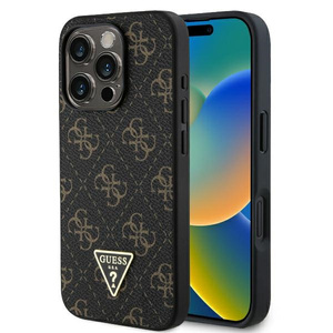 Etui Guess iPhone 16 Pro Max 6.9" czarny/black hardcase New 4G Triangle